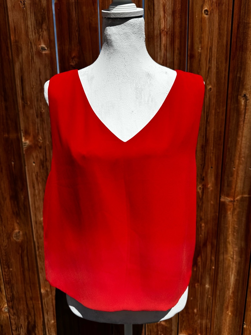 Babaton Red V-Neck Sleeveless Camisole